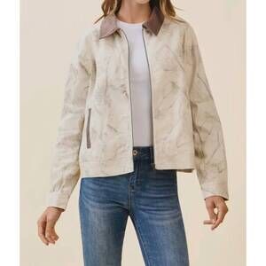 NEW TCEC floral print corduroy detail jacket in floral print